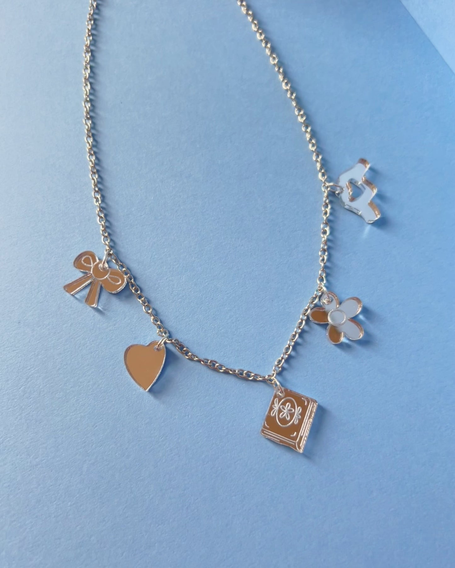 Bookish-charm necklace