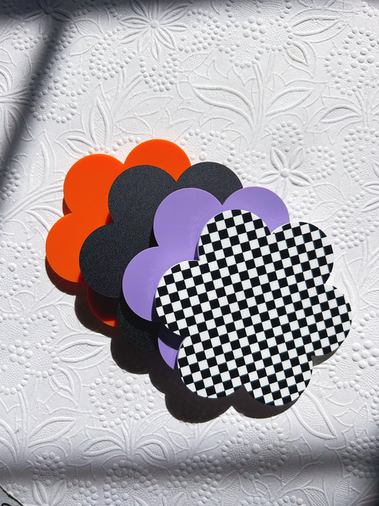 Flower coasters-spooky set!